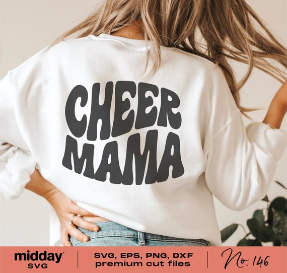 Cheer Mama SVG, Retro Cheerleader Design (Digital Download)