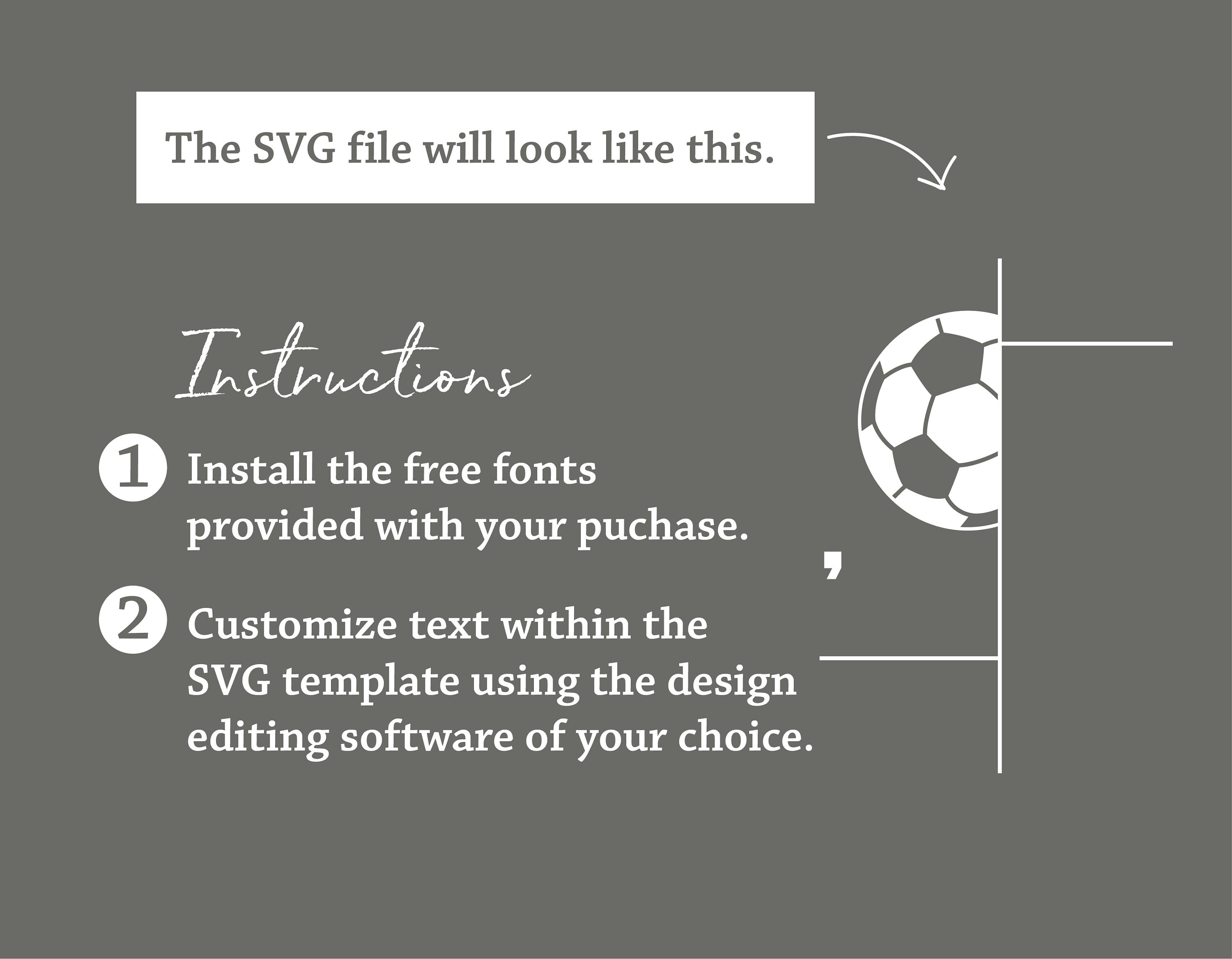 Soccer Your Team Svg Soccer Roster Svg Player Template Ai - Etsy