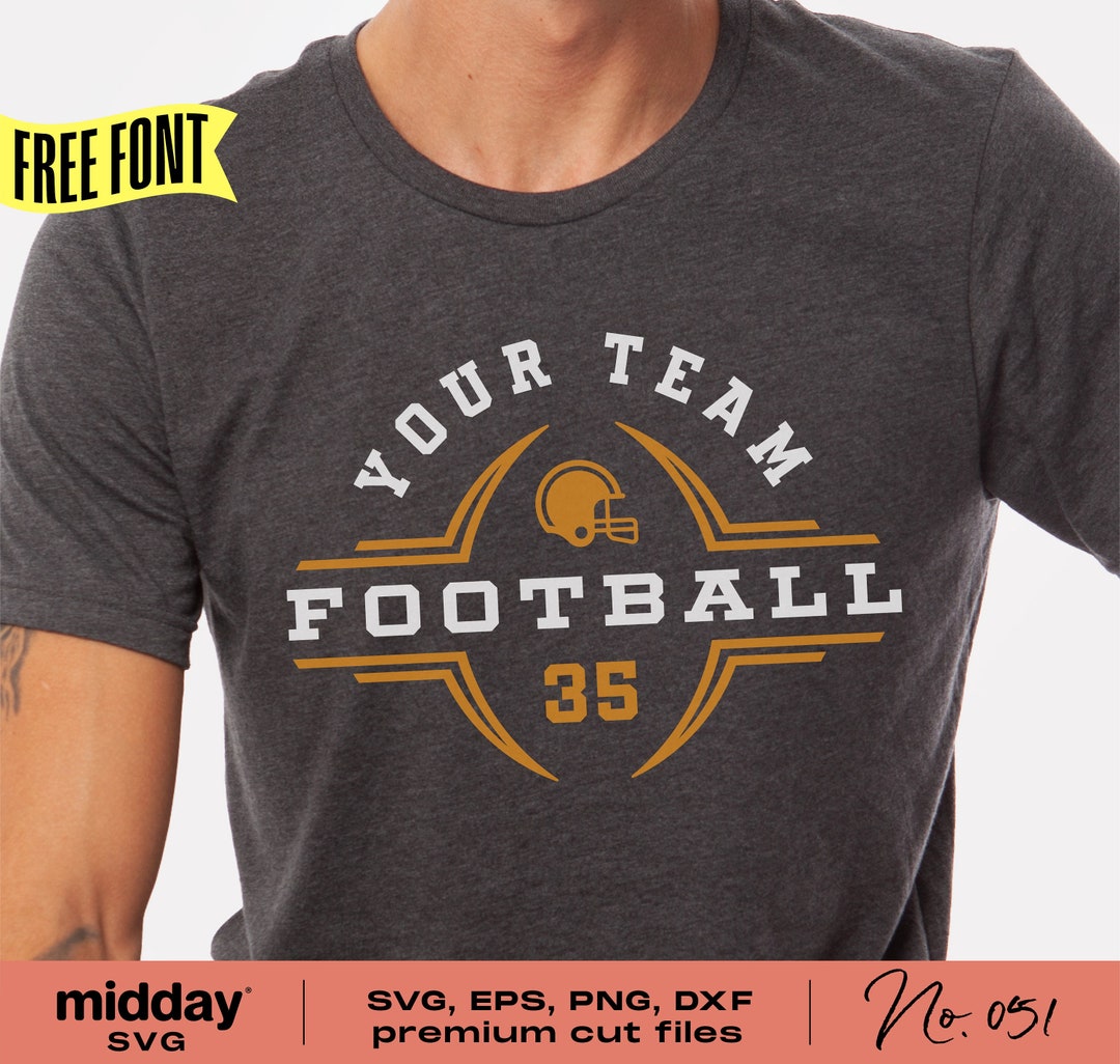 Football Team Shirt Svg Png Dxf Eps Team Template Cricut - Etsy