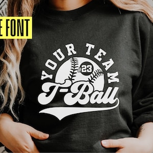 T-Ball Mom Shirt Svg, Tball Team Template Png, Dxf Eps Ai Svg Png, Tball Cut Files, Cricut, Silhouette, Personalized, Digital Download