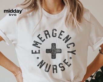 Emergency Nurse Shirt Svg, Png, Dxf, Eps, Cricut, Silhouette (Digital Download)