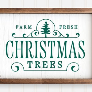 Arbres de Noël frais de ferme Svg, Svg d’ornement d’arbre de Noël, décembre Svg, Svg Png Dxf Eps, décor de vacances, fichiers de coupe Cricut, Silhouette