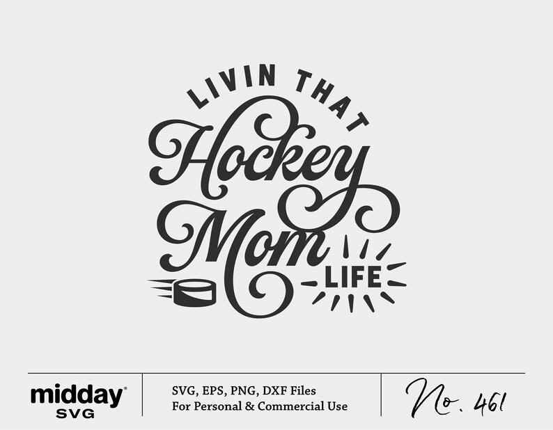Hockeymammaliv SVG, klippfil för Cricut, silhuett (digital nedladdning) bild 4