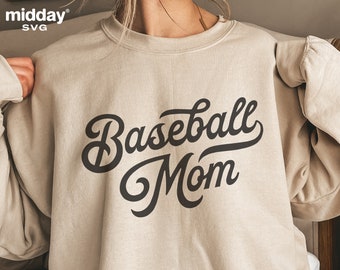 Baseball Mom SVG, Vintage Jersey Design (Digital Cut File)