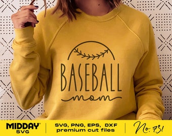 Baseball Mom Svg, Png Ai Eps Dxf, Baseball Cricut Cut Files, Silhouette, Baseball Mom Shirt Png, Design for Tumbler, Sweatshirt, Hoodie