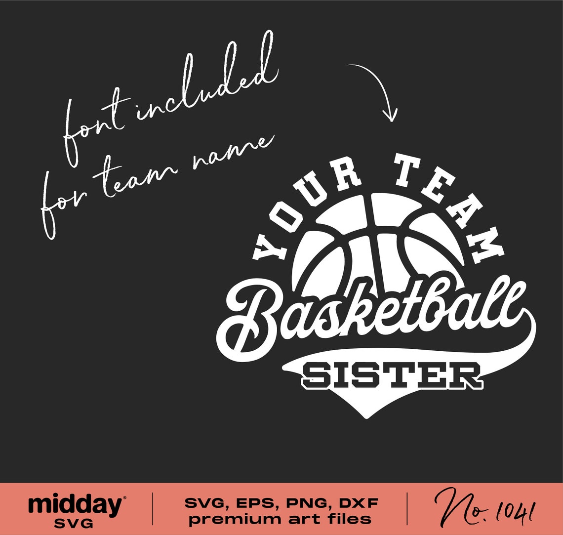 Basketball Sister Svg Png Dxf Eps Basketball Svg Sports - Etsy