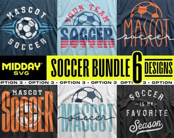 Pacchetto Soccer Svg Png V3: modelli di download digitale fai-da-te per le tue squadre preferite