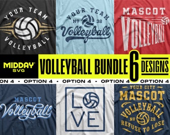 Paquete SVG de camisetas de voleibol, archivos de corte (descarga digital)