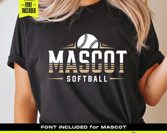 Softball Team Template, Font Included for Mascot (Digital Download)