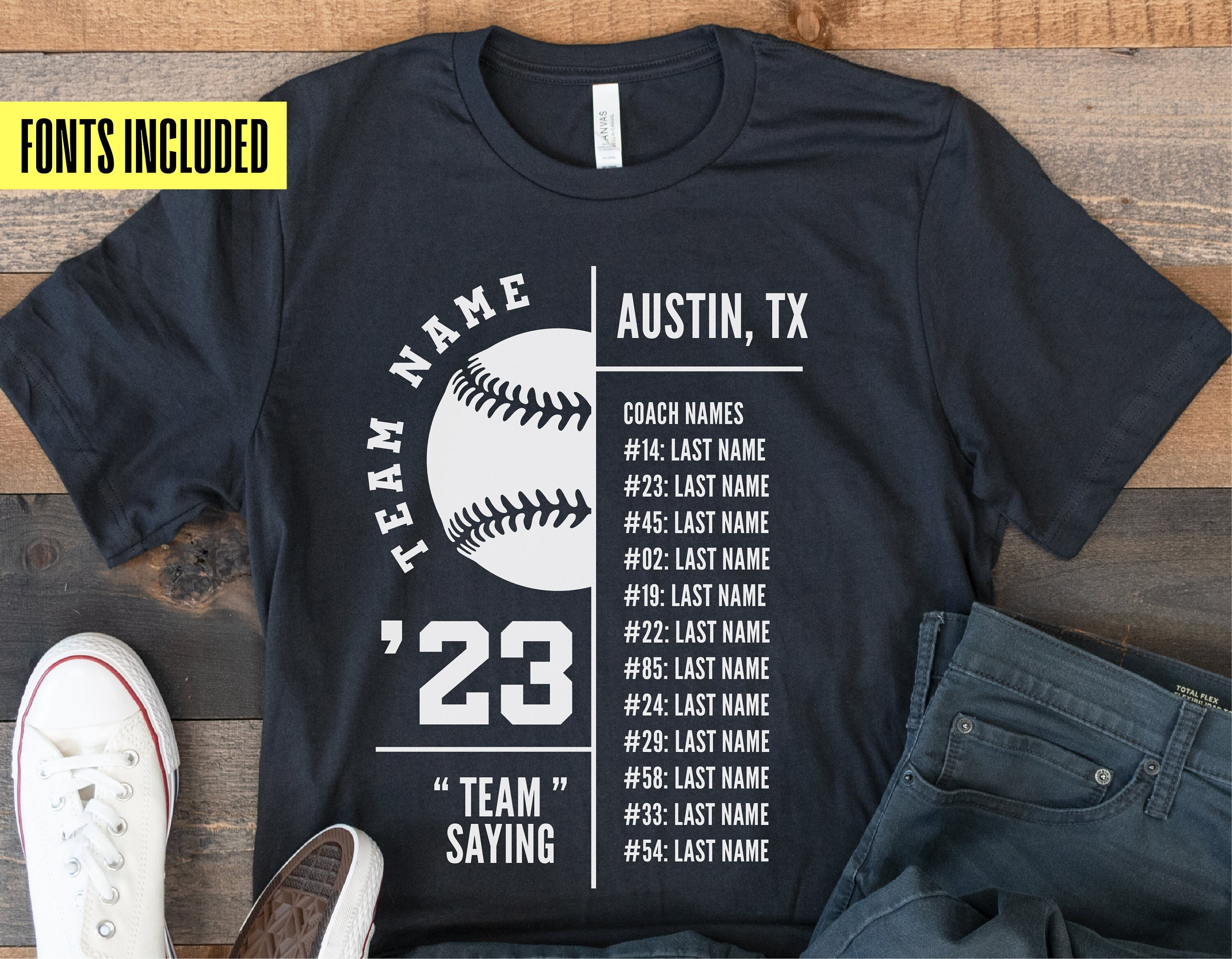 Baseball Team Banner SVG, Roster Template (digital Download) - Etsy