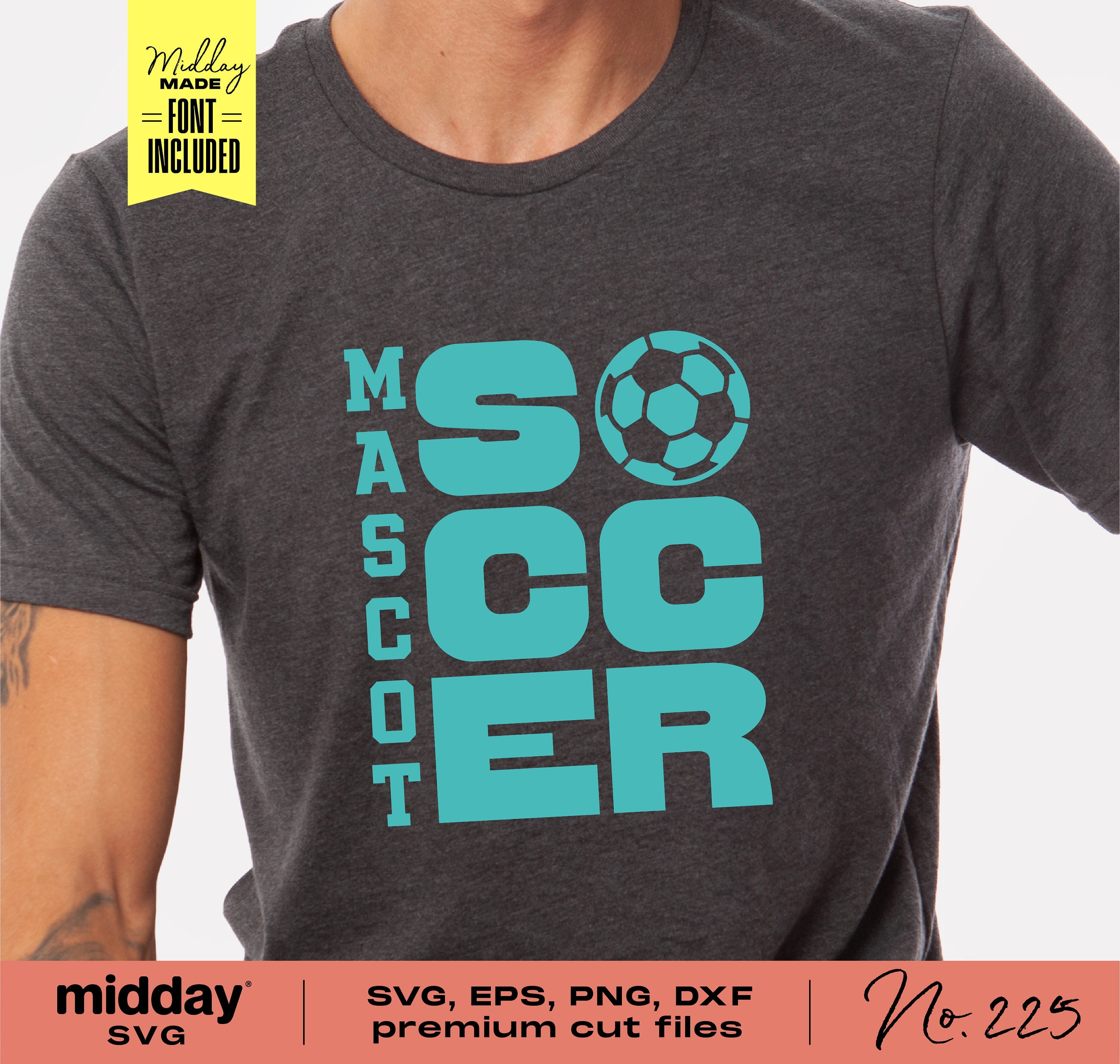 サッカーチームのマスコット SVG テンプレート、シャツのデザイン