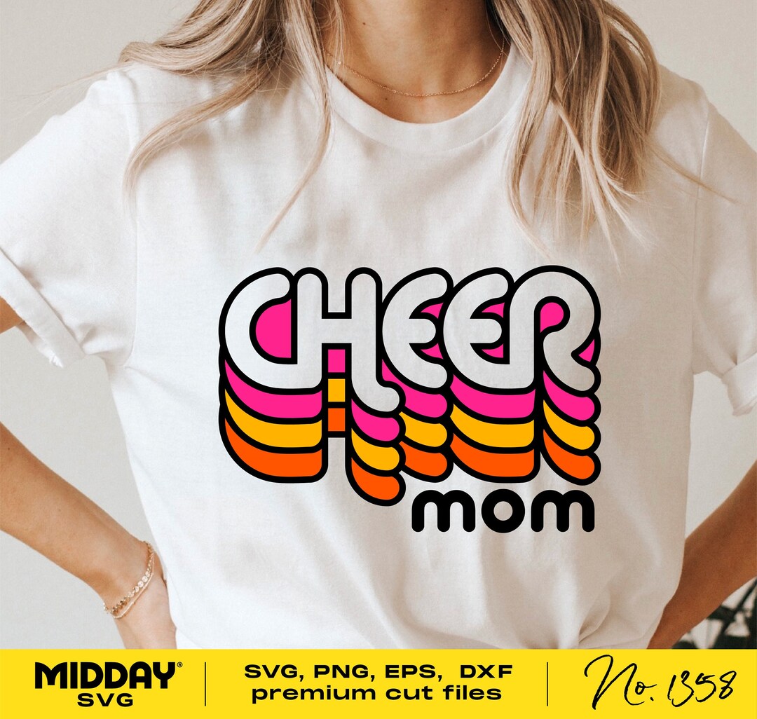 Cheer Mom Svg Png, Svg for Cricut, Svg for Tumbler, Retro Cheer Mom ...