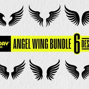 Angel Wings Svg Png, Angel Wing Bundle, Wings of Angels, Cupid Wings, Bird Wings Svg Png, Svg for Cricut, Silhouette, Digital Download