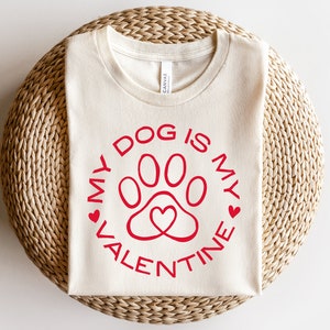 Mijn hond is mijn Valentijn Svg, Png Ai Eps Dxf, Funny Valentines Day Shirt Design, Dog Paw Heart Svg, Cricut Cut Files, Silhouet, Sublimatie