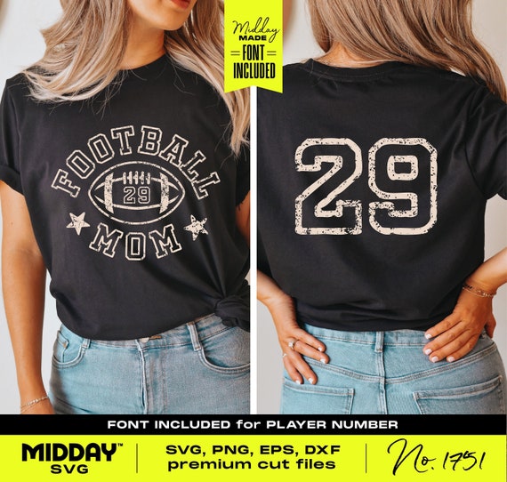 Retro Football Mom SVG PNG, Aged Design (Digital Download)