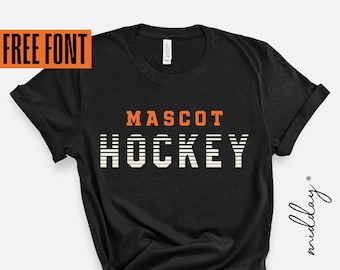 Hockey Team Mascot SVG Template, Cricut Silhouette Cut File (Digital Download)
