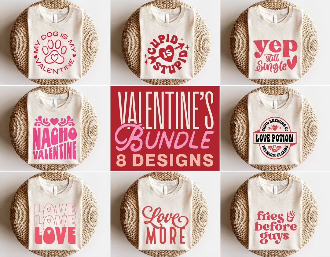Funny Valentines Day SVG Bundle, Cricut Silhouette Cut File (digital ...