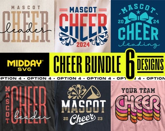Cheerleader SVG Bundle, Cheer Team Shirt Designs (Digital Download)