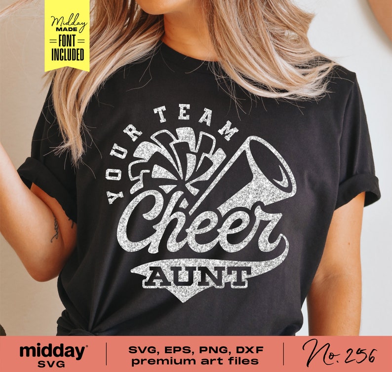 Cheer Aunt Svg Png Dxf Eps Cheerleader Aunt Shirt Megaphone Etsy