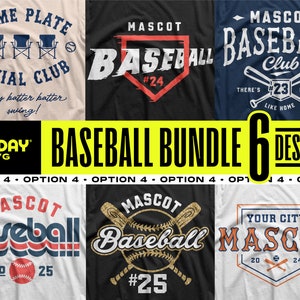 Pacchetto Baseball Svg Png V4: modelli di download digitale fai-da-te per le tue squadre preferite