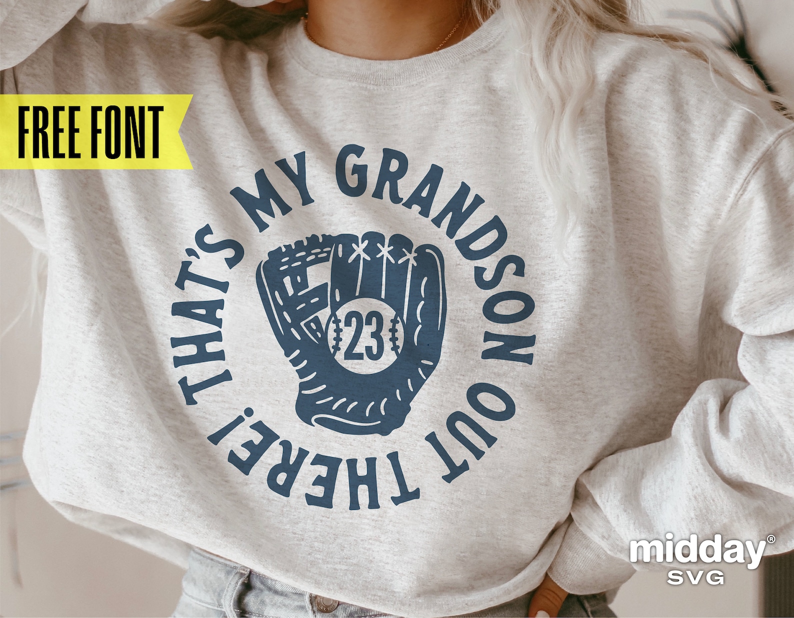 That's My Grandson Out There Svg Baseball Grandma Grandpa - Etsy