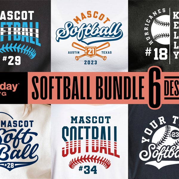 Softball Bundle Svg, Png Dxf Eps, Softball Team Template Bundle, Softball Mom Svg Png, Softball Team Shirts, Cricut, Silhouette, Sublimation