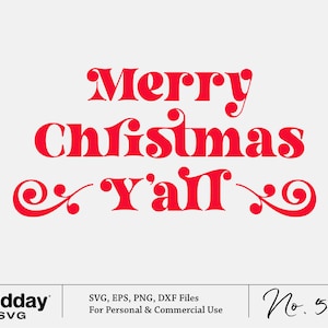 Merry Christmas Yall svg, Merry Christmas Y&#39;all png, Christmas svg, Christmas Shirt svg, Christmas svg Files, Merry Christmas svg, Cricut