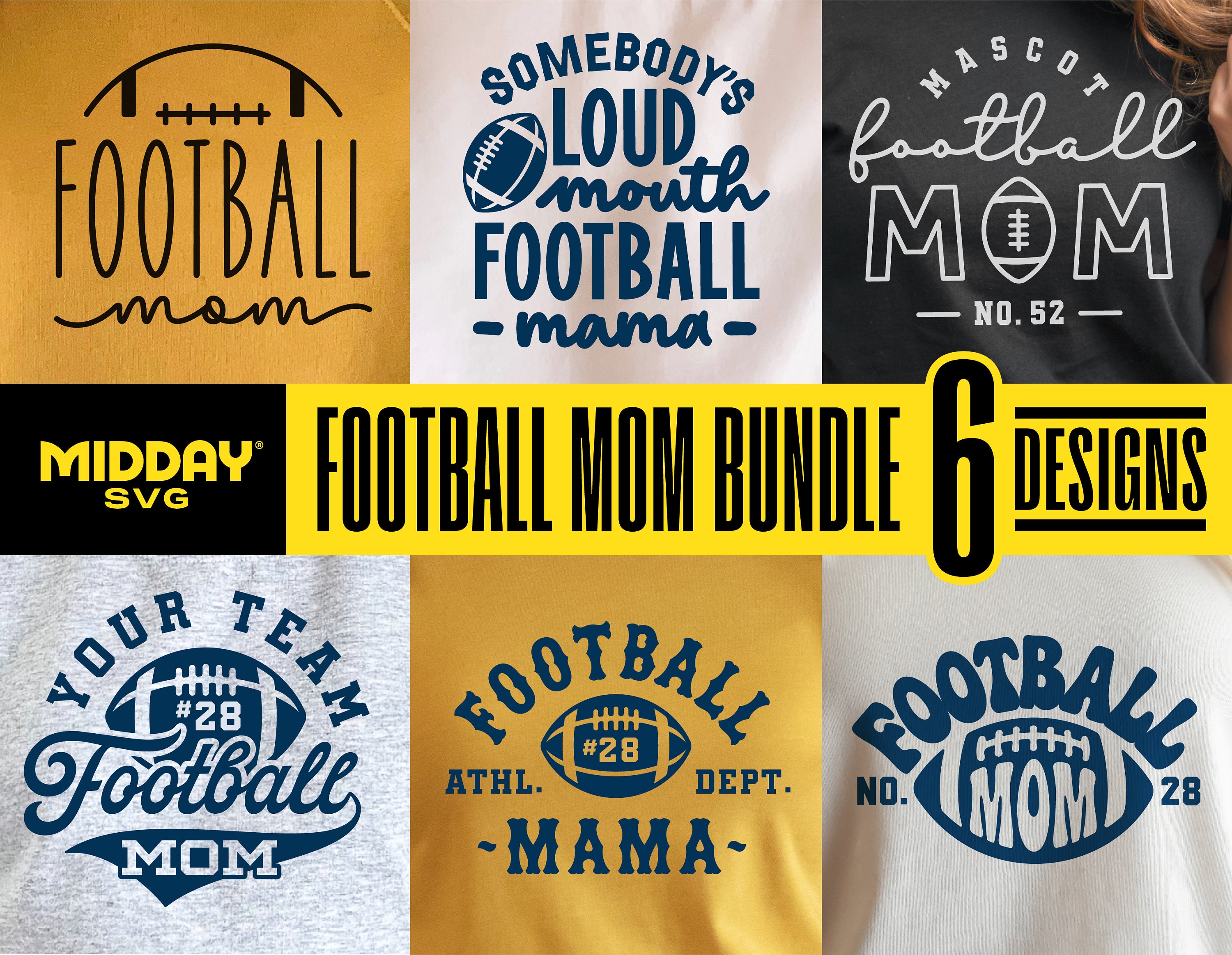 Football Mom SVG Bundle, Team Shirt Designs (digital Download) - Etsy