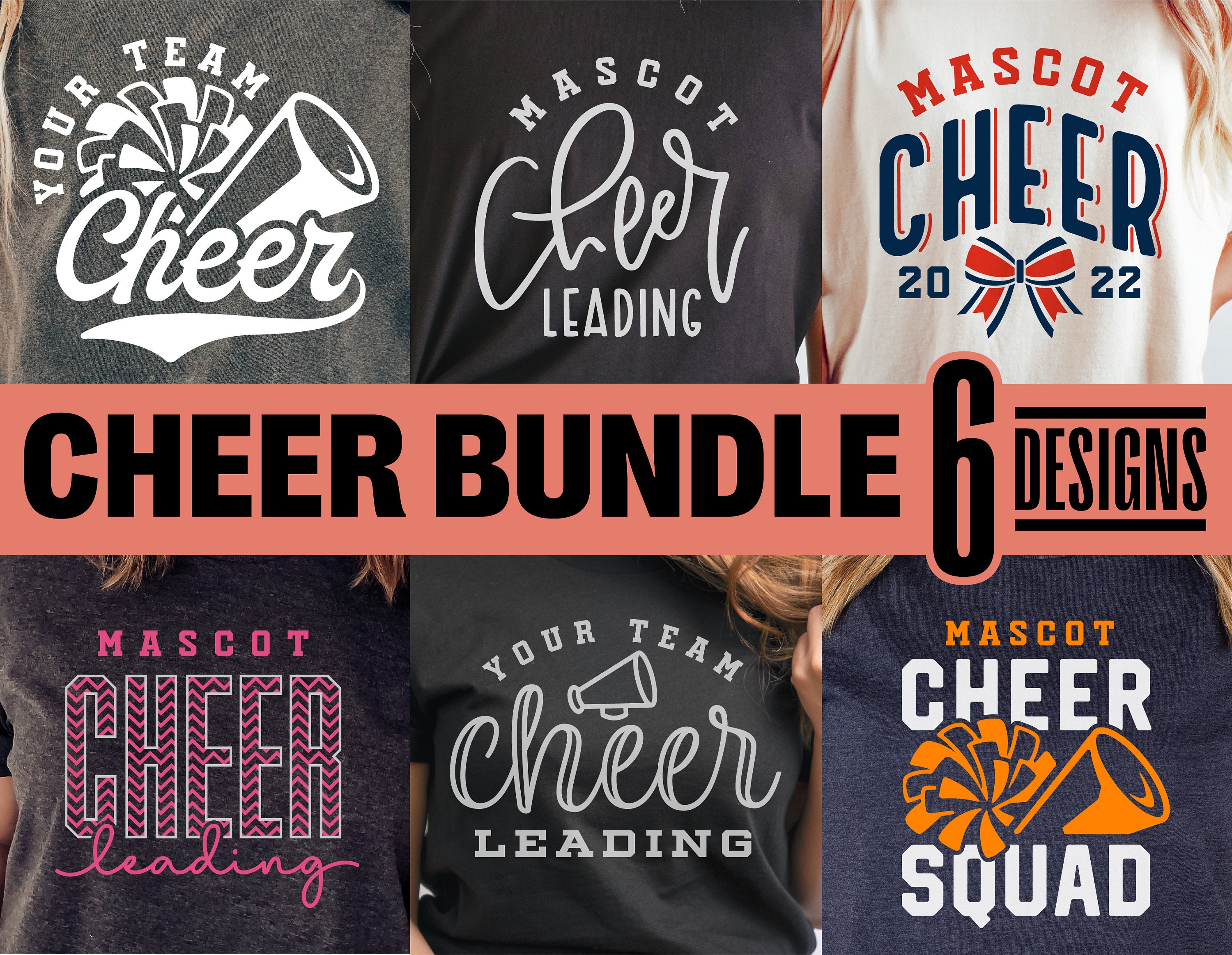 Cheer Bundle Svg, Png Dxf Eps, Cheerleader Bundle