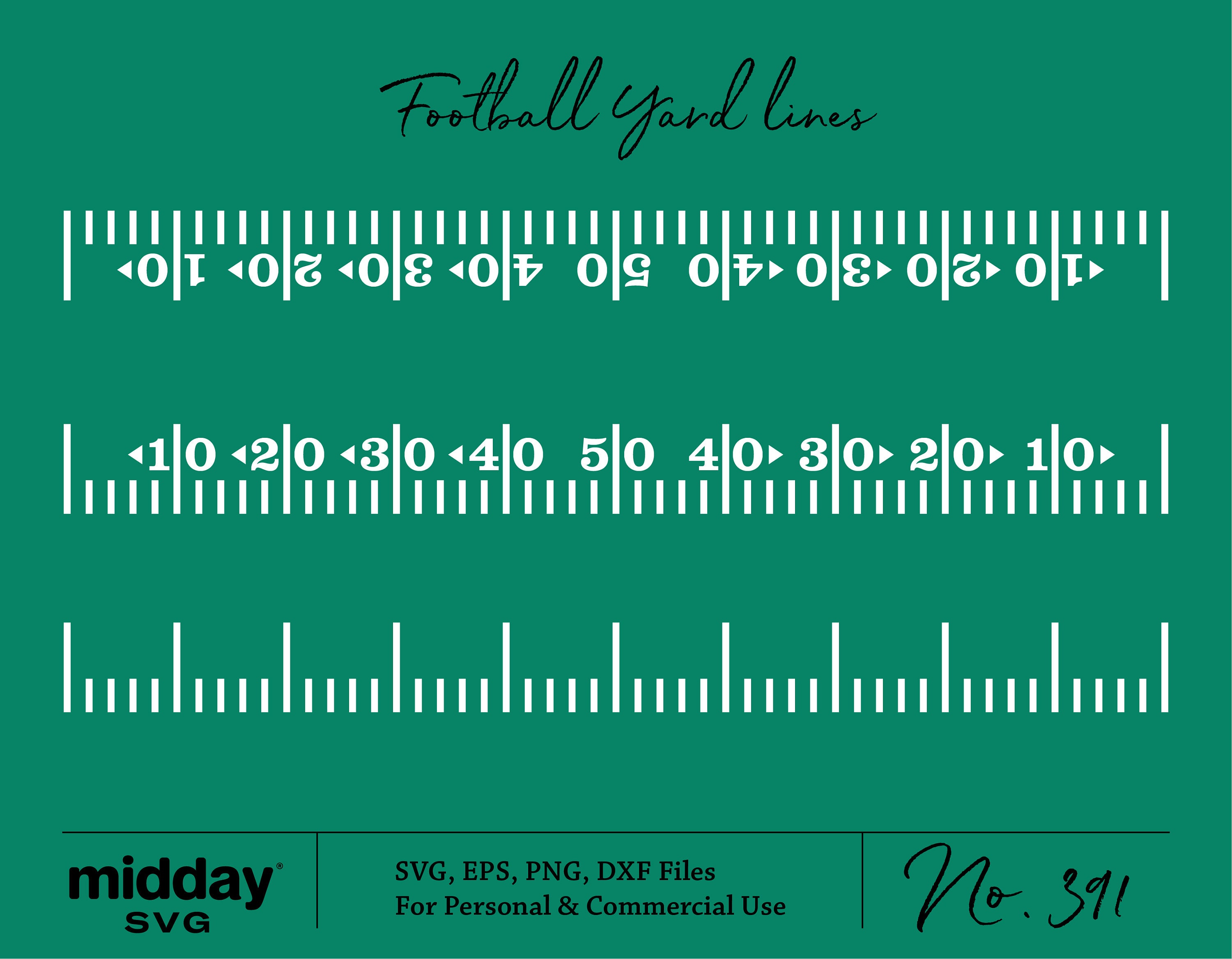 Football Yard Line Svg Football Cut File Svg Dxf Eps Etsy