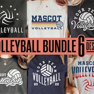 Volley-ball Svg Bundle, Png Dxf Eps, Volley-ball équipe chemise Design Bundle, volley-ball Svg pour l’équipe, fichiers de coupe Cricut, Silhouette, Sports Svg