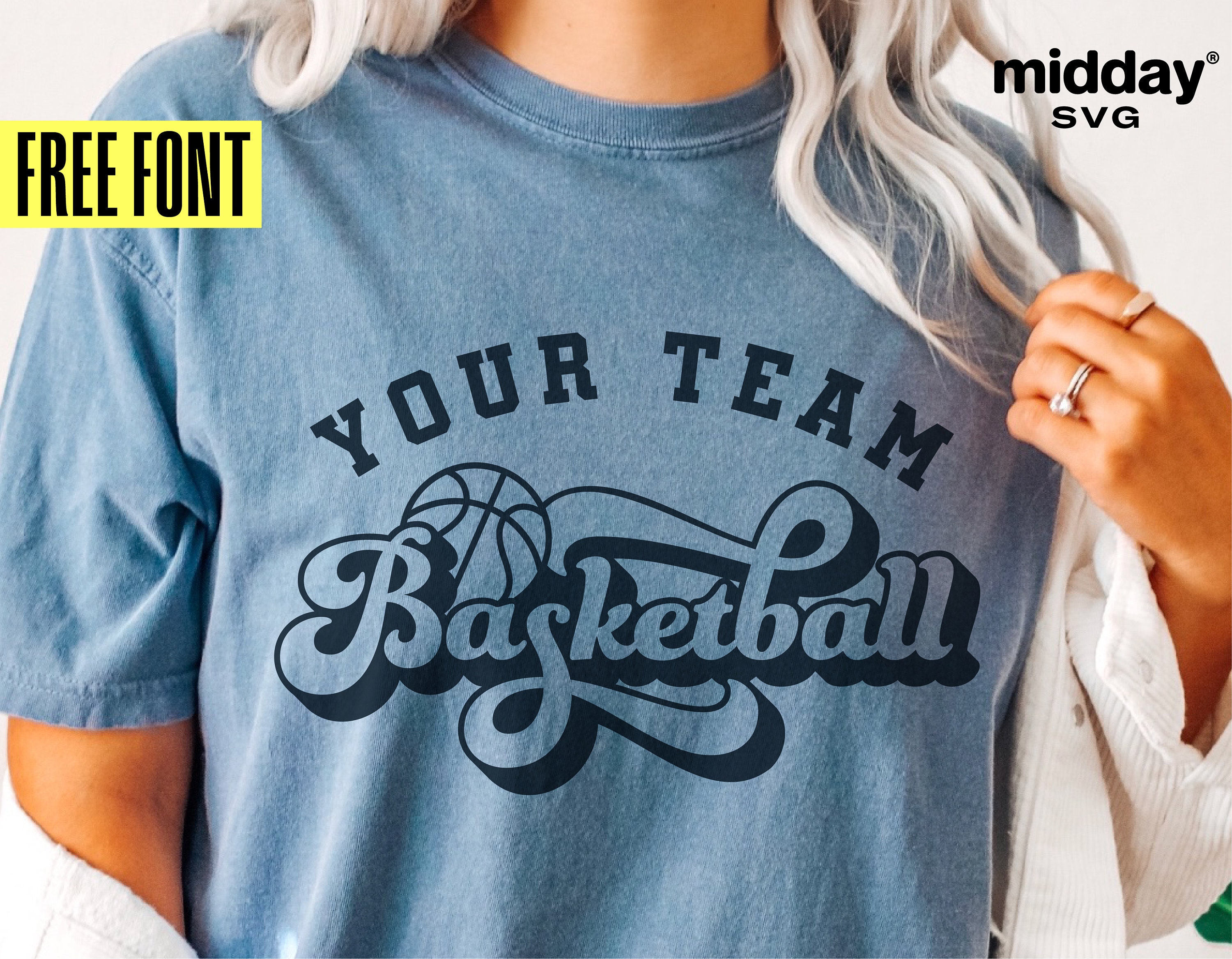 Basketball Team Template Svg Png Dxf Eps Retro Basketball - Etsy