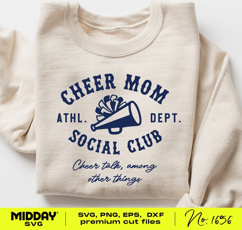 Cheer Mom Social Club Svg Png, Funny Cheer Mom Svg Png, Cheer Mama Svg,