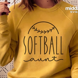 Softball Tante Tante SVG, Png Ai Eps Dxf, Cricut geschnitten Dateien, Silhouette, Softball Tante Shirt, Design für Tumbler, Sweatshirt oder Hoodie