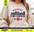 Striped Softball Team Logo SVG PNG, Customizable Font (Digital Download)