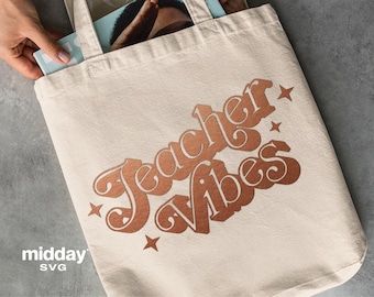 SVG de Teacher Vibes, diseño de camiseta para profesor (descarga digital)
