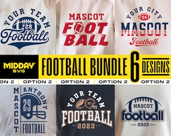 フットボールチーム SVG テンプレート バンドル、選手シャツ デザイン (デジタル ダウンロード)