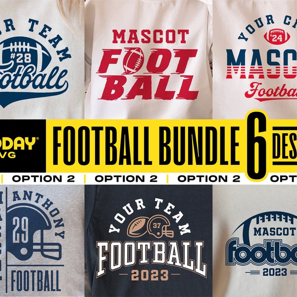 Football Team Template Bundle Svg, Png Dxf Eps, Player Shirt, Your Team, Football Team Logo, Cricut, Silhouette, Sublimation, Football Shirt