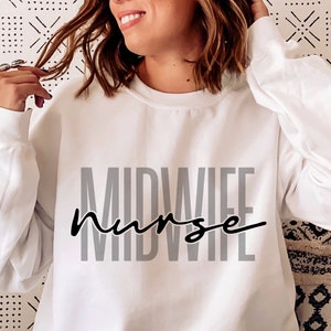 Midwife Nurse Svg, Midwife Png, Svg Png Ai Dxf Png, Cricut Cut File, Silhouette, Sublimation, Birth Worker svg, Pregnancy Support