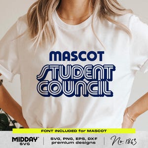 Mascota del Consejo Estudiantil SVG PNG, Diseño de camiseta (Descarga digital)