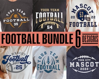 Football Team Template Bundle Svg, Png Dxf Eps, Player Shirt, Your Team, Football Team Logo, Cricut, Silhouette, Sublimation, Football Shirt