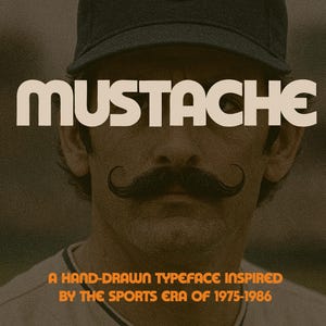 Fonte Mustache .OTF, fonte esportiva, fonte de beisebol, fonte de futebol, fonte de vôlei, fonte de torcida, fonte de torcida, fonte de luta livre, escola
