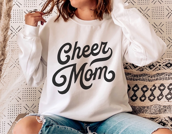 Cheer Mom SVG, Retro Lettering, Cheerleader Cut File (Digital Download)