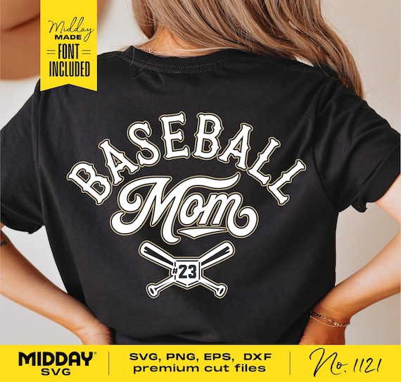 Baseball Mom SVG, PNG, Cricut & Silhouette Cut Files (Digital Download)