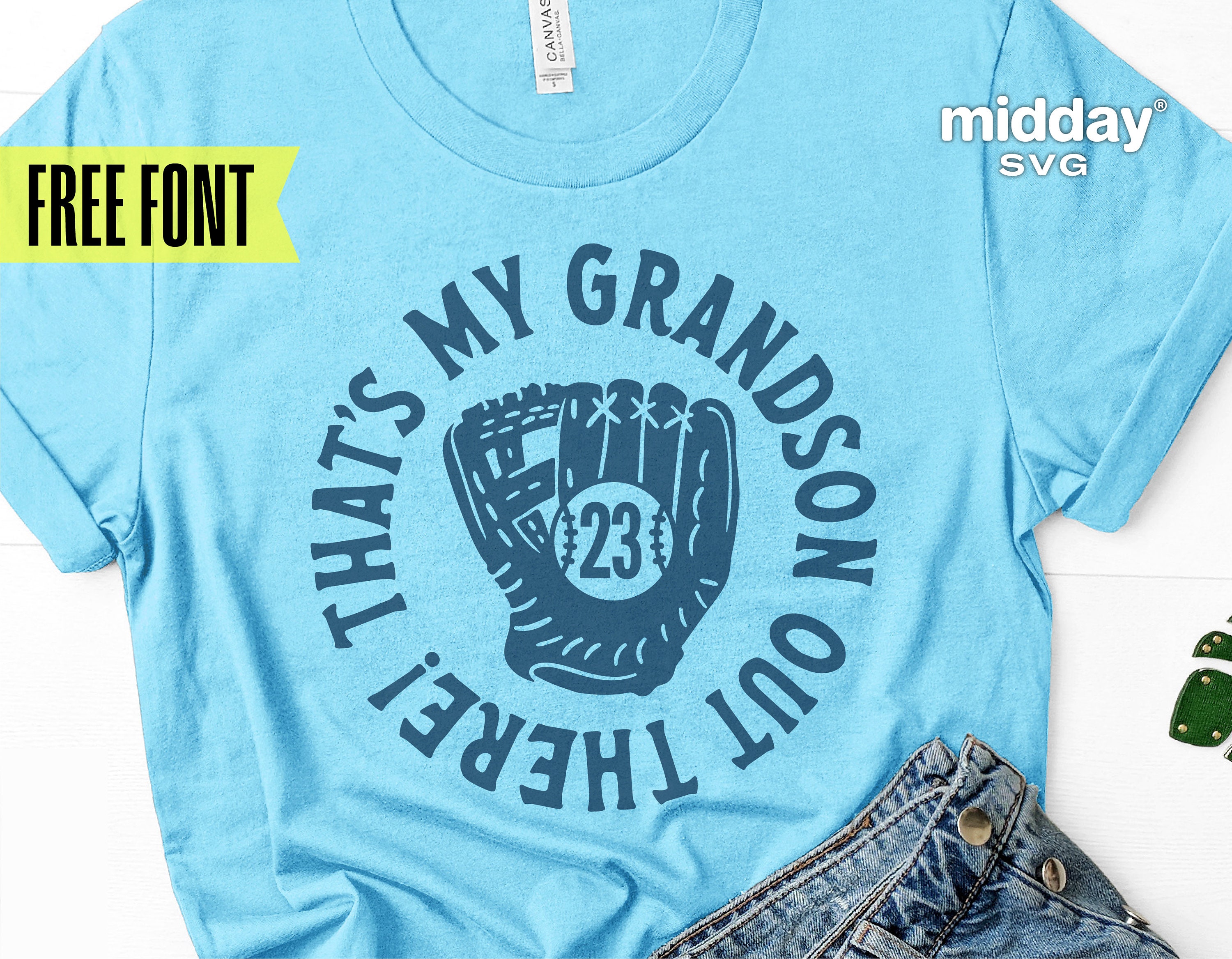 That's My Grandson Out There Svg Baseball Grandma Grandpa - Etsy