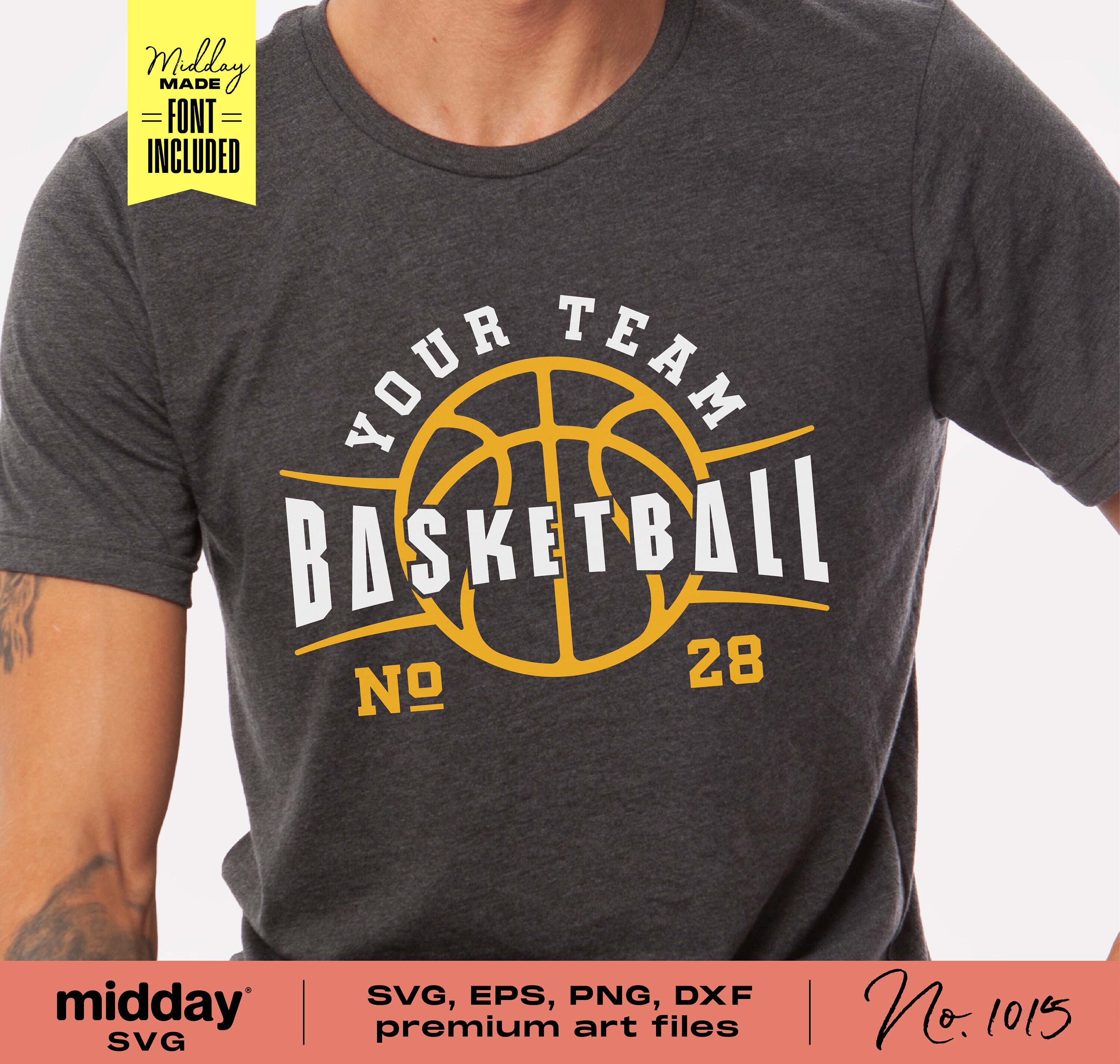 Basketball Emblem Label Print Tshirt Design Vector Illustration