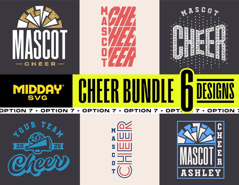 Cheerleading SVG Bundle, Mascot Cheer Team Designs (digital Download ...