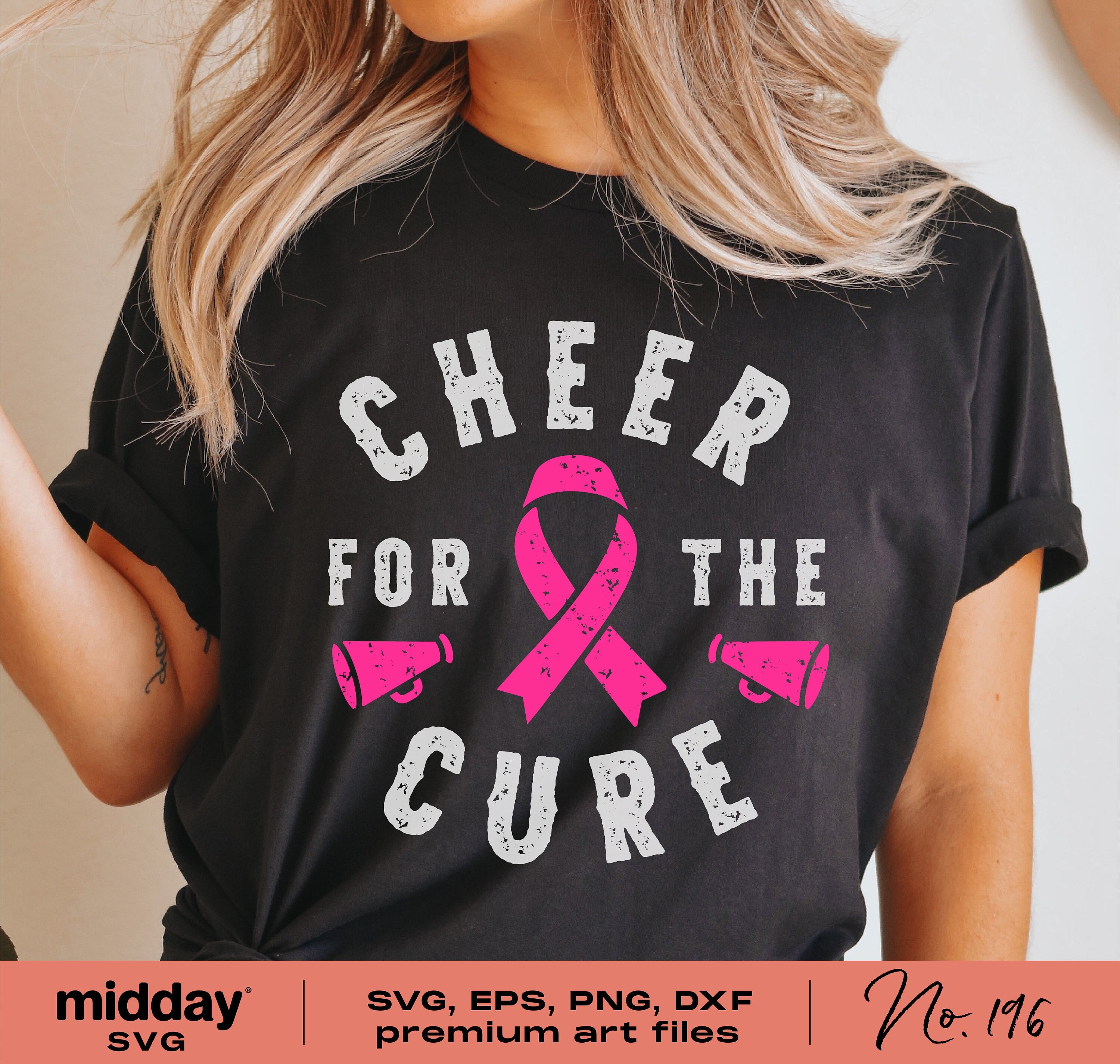 Cheer for the Cure Svg Png Dxf Eps Breast Cancer Awareness - Etsy