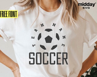 Soccer Team SVG Template, Personalized (Digital Download)