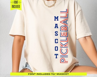 Pickleball Team Mascot SVG Template | Custom T-Shirt Design (Digital Download)